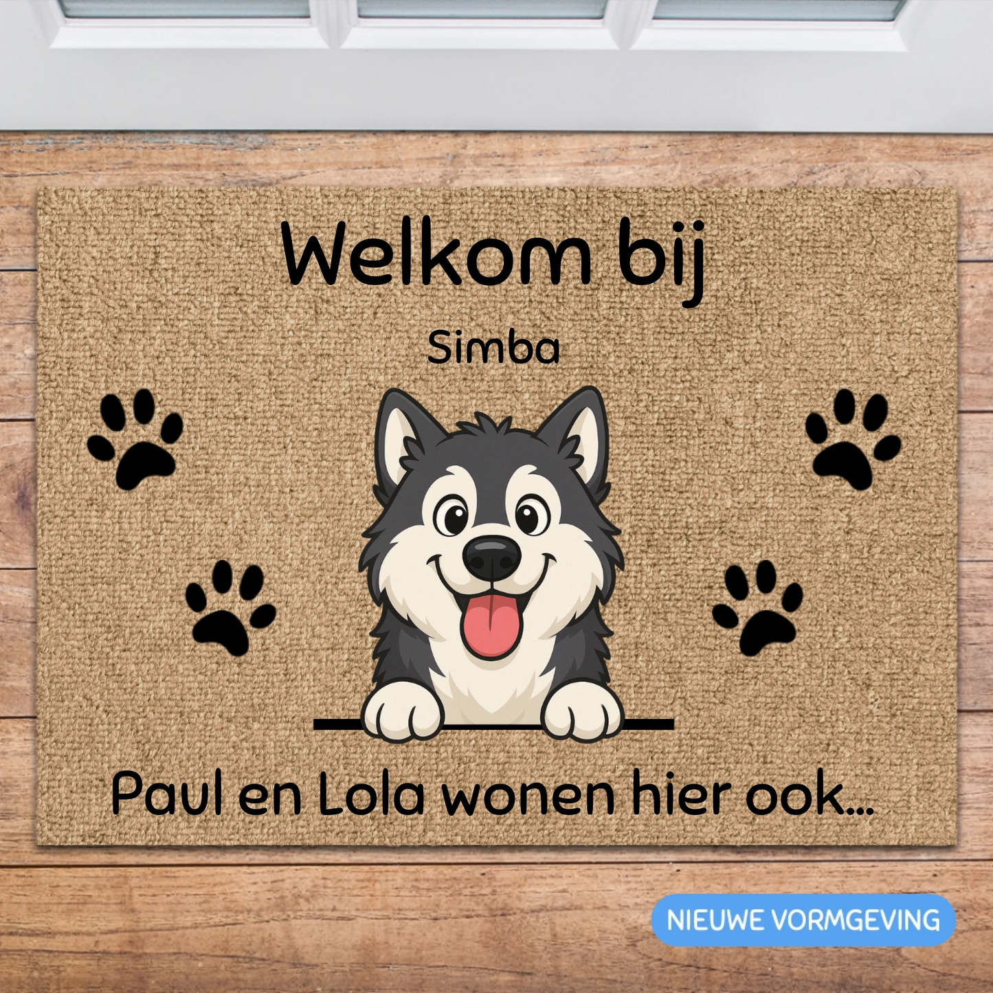 Gepersonaliseerde deurmat