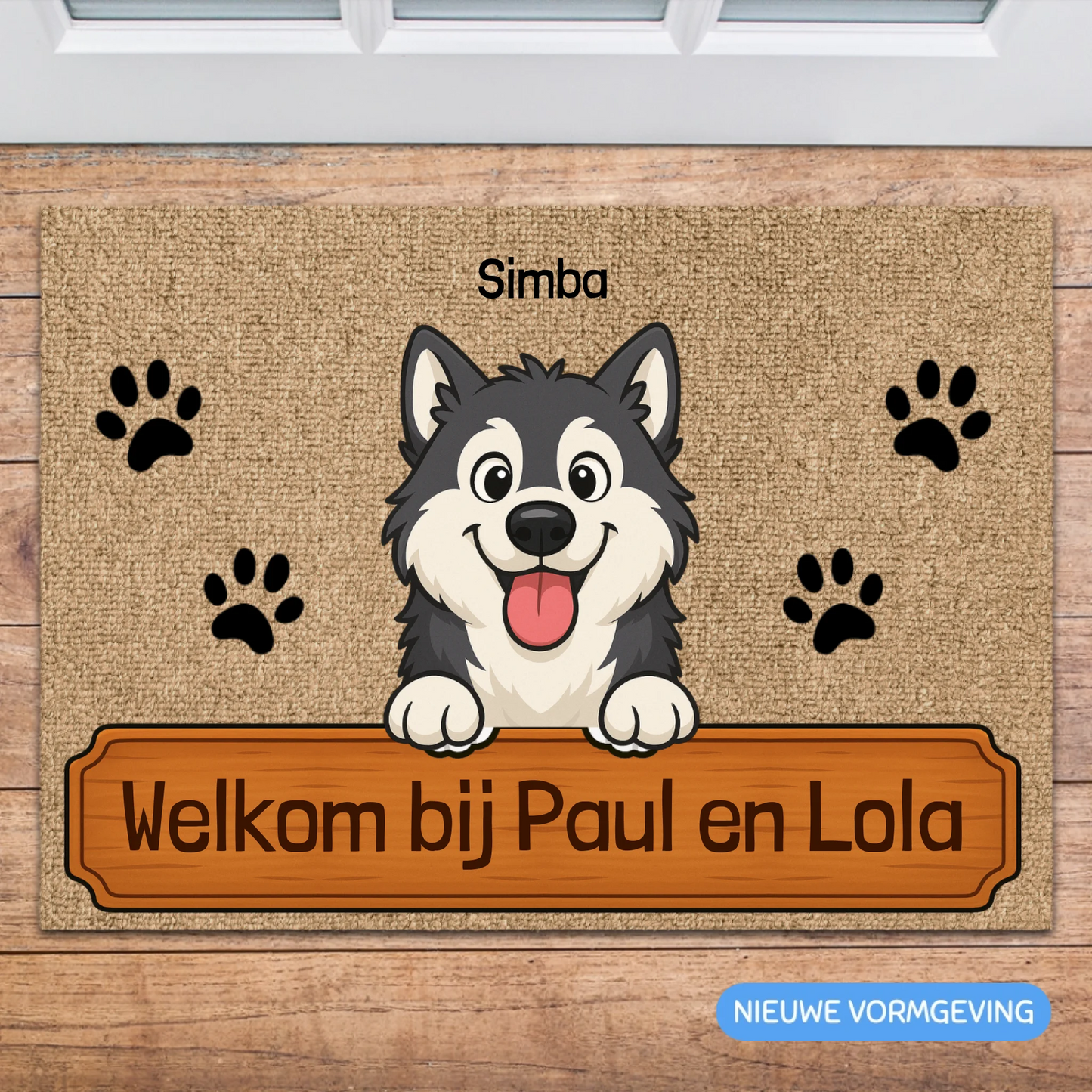 Gepersonaliseerde deurmat