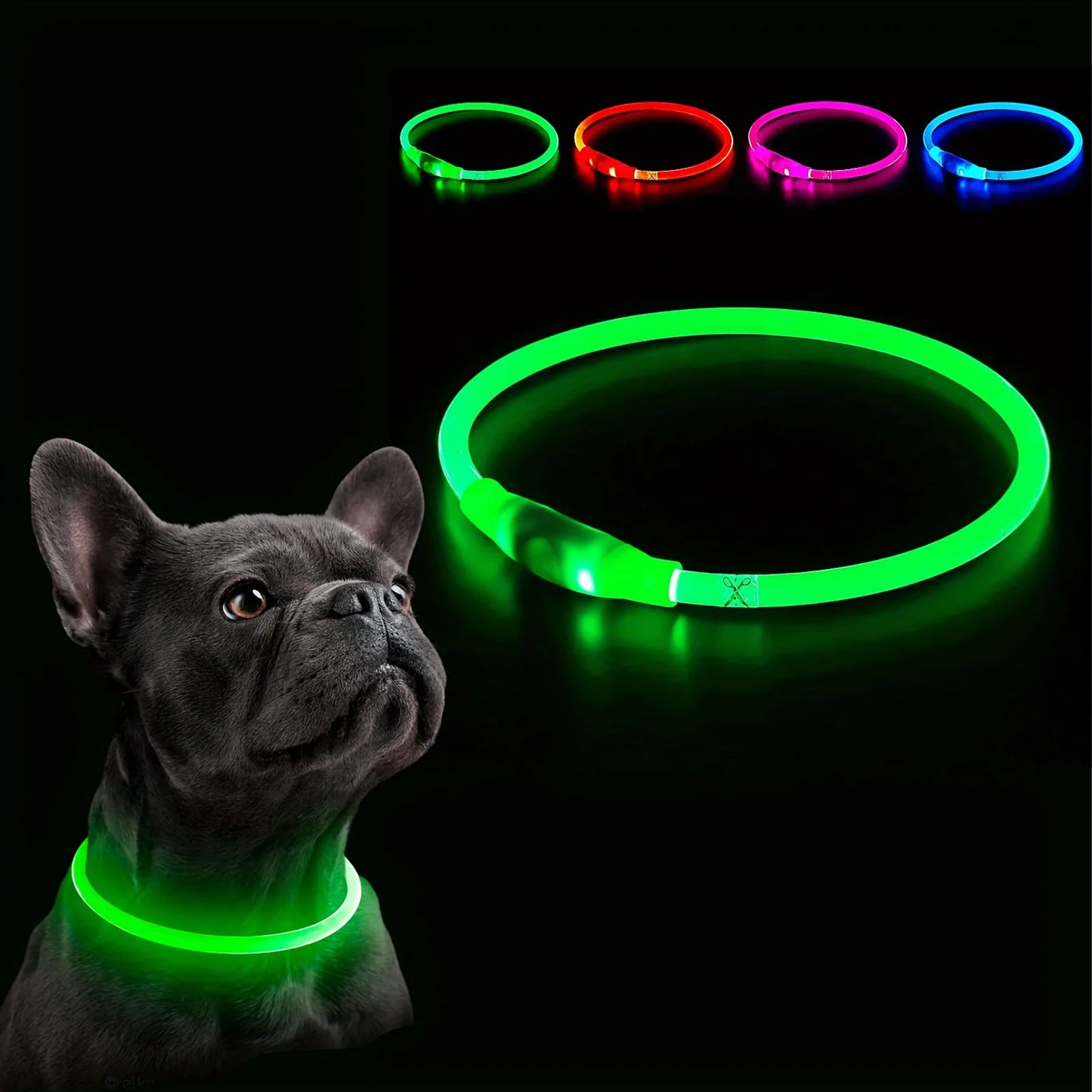 Waterdichte LED Halsband voor Honden – Verstelbare Maat